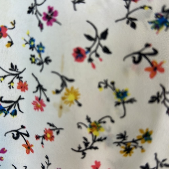 Gap White Floral Blouse with mid length ruffle sleeves Size XS - Picture 7 of 7